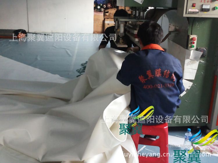 上海鋼膜結構車棚，上海汽車遮陽蓬，上海景觀車篷