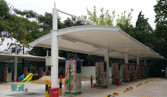 膜結(jié)構(gòu)車棚建筑遮陽(yáng)|膜結(jié)構(gòu)車棚耐用性強(qiáng)