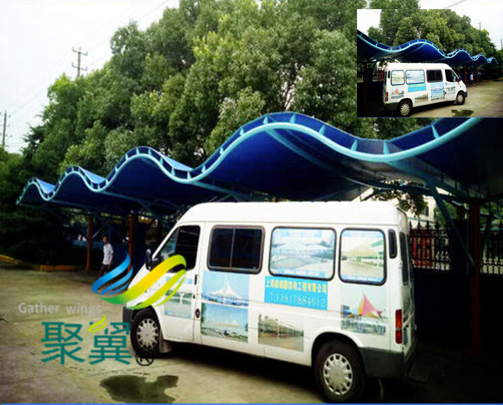 膜結(jié)構(gòu)車棚在結(jié)構(gòu)上有優(yōu)勢(shì)|車棚高強(qiáng)度薄膜