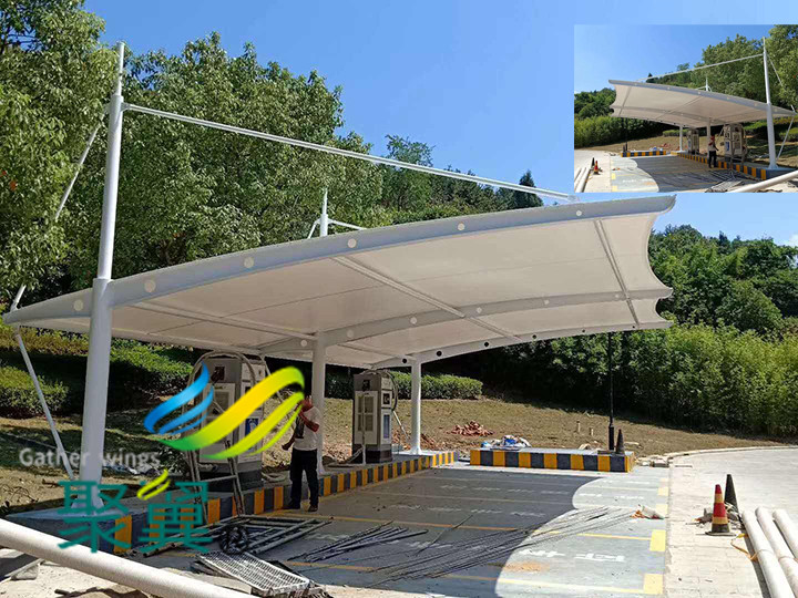 膜結(jié)構(gòu)汽車(chē)停車(chē)棚特點(diǎn)有哪些|設(shè)計(jì)包安裝