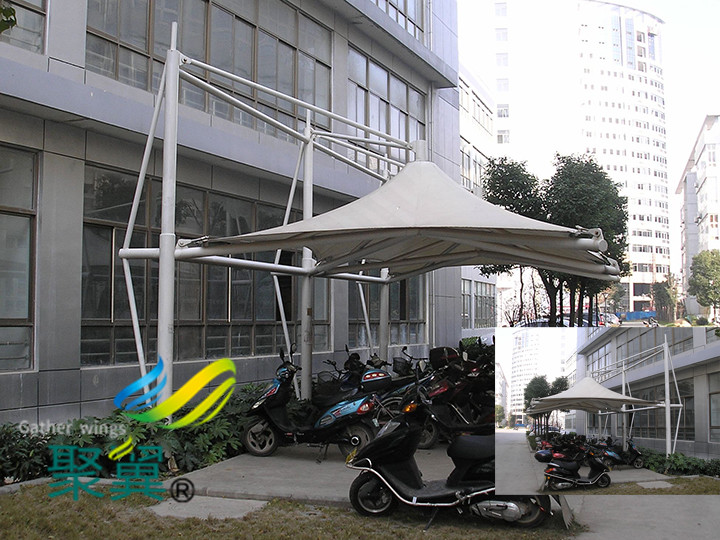 膜結(jié)構(gòu)電瓶車(chē)雨棚汽車(chē)棚遮陽(yáng)棚功能區(qū)別外結(jié)構(gòu)有何不同